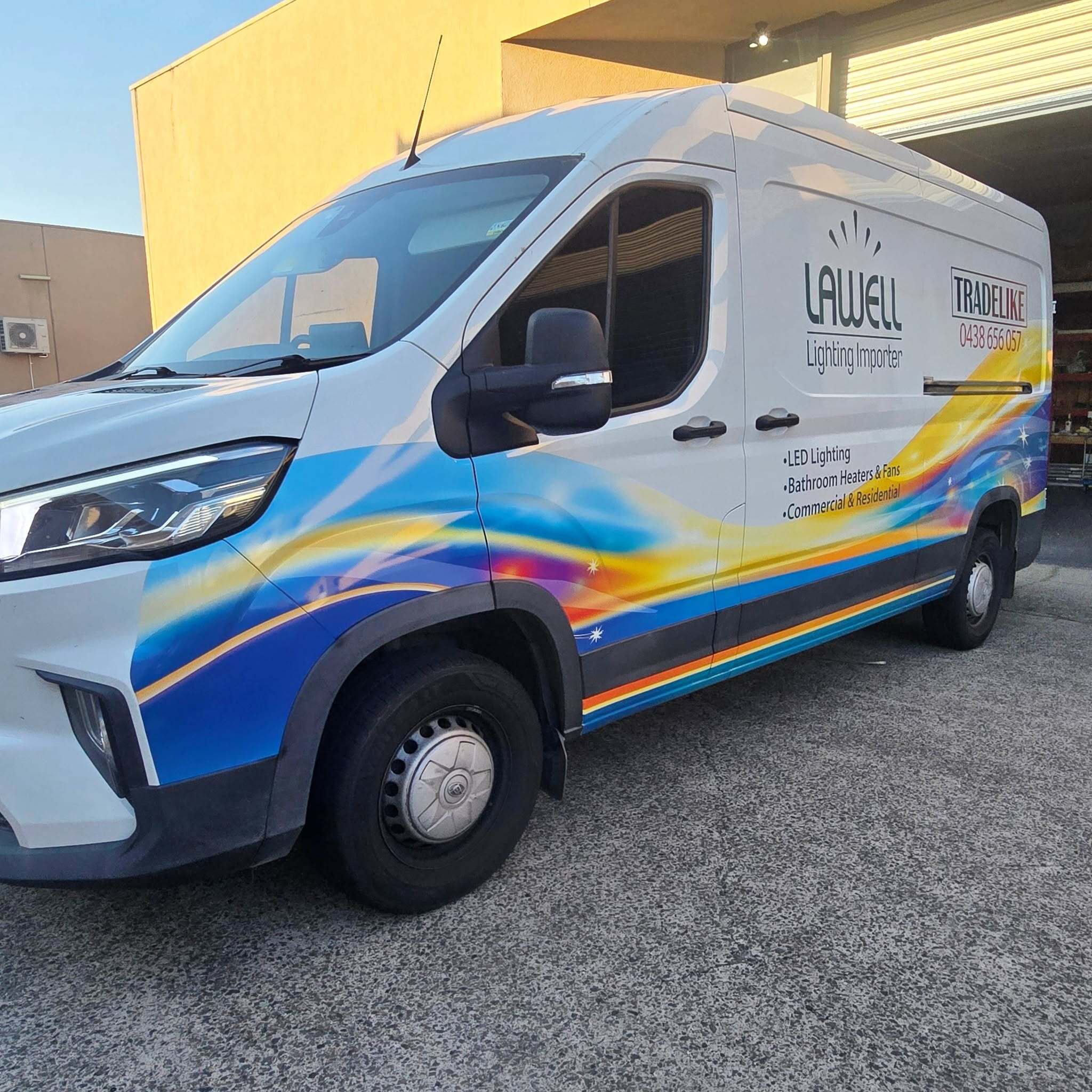 Van Graphics for Lawell Lighting Importers