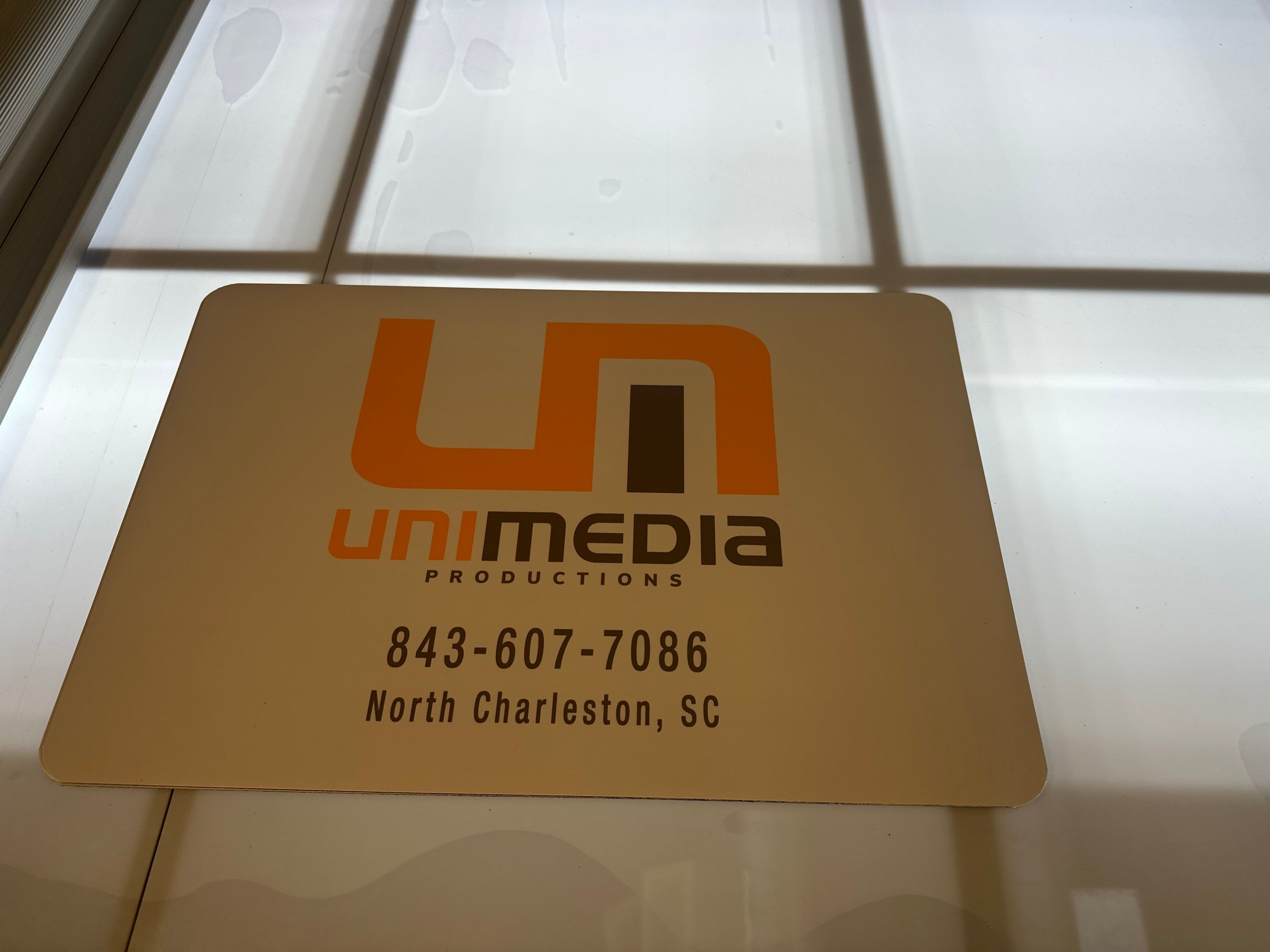 Custom Signs for Unimedia Productions North Charleston, SC