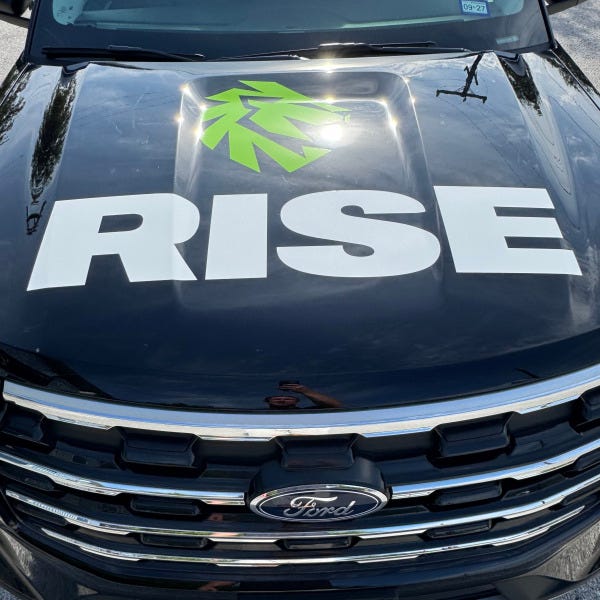 Rise Heating and Air_Spot Graphics_Black Vehicle_Hood 2