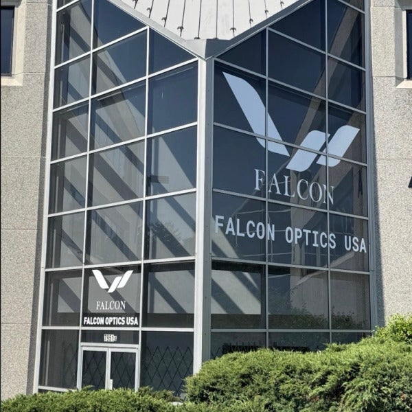 Creative Storefront Signage Solution for Falcon Optics in Vienna, VA