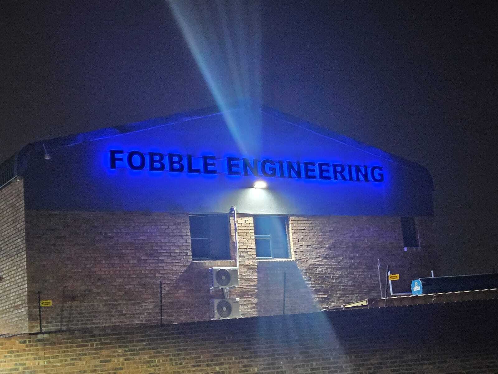 ACM cut letters with blue leds