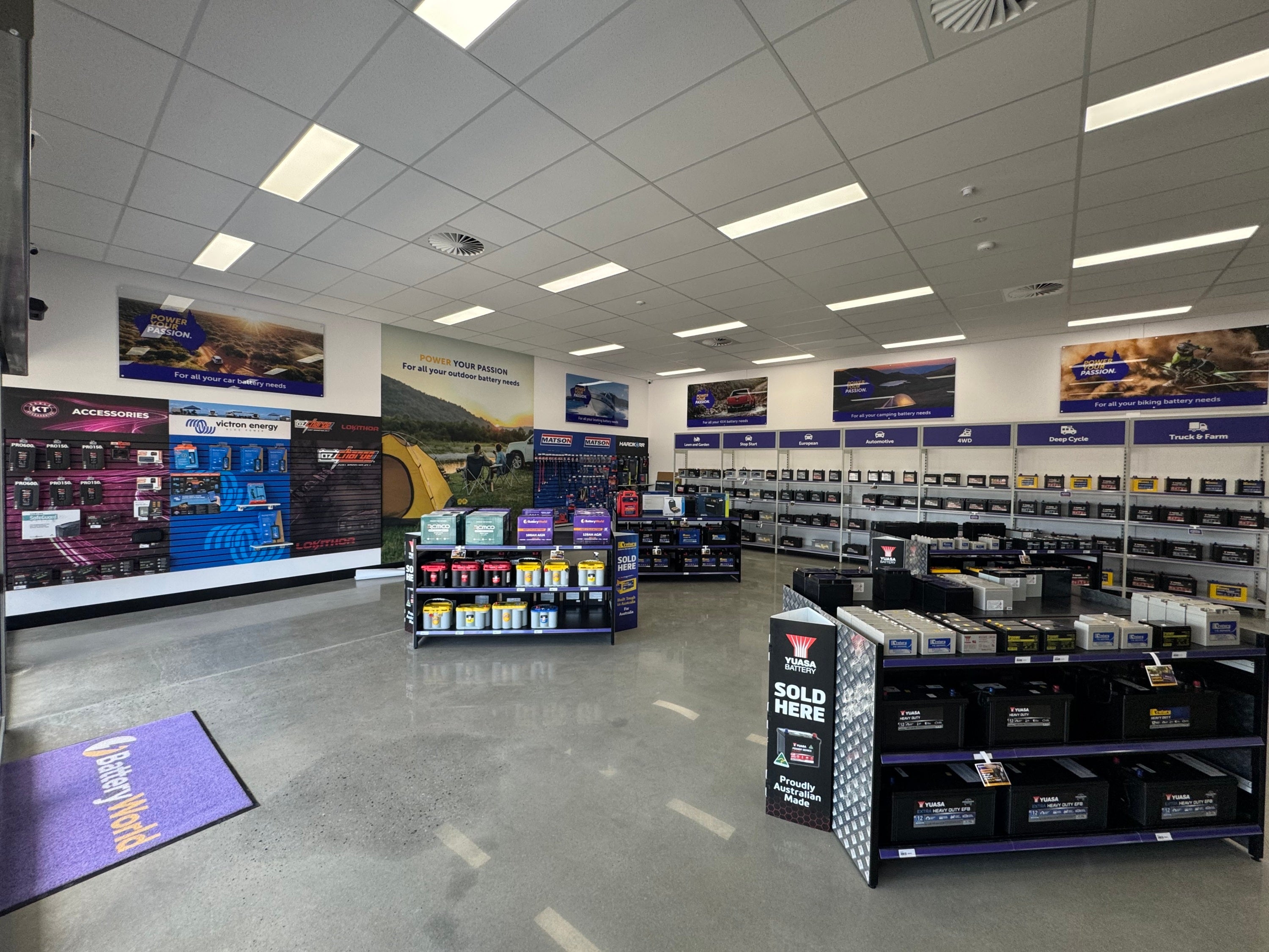 Complete New Business Signage for Battery World Ellenbrook