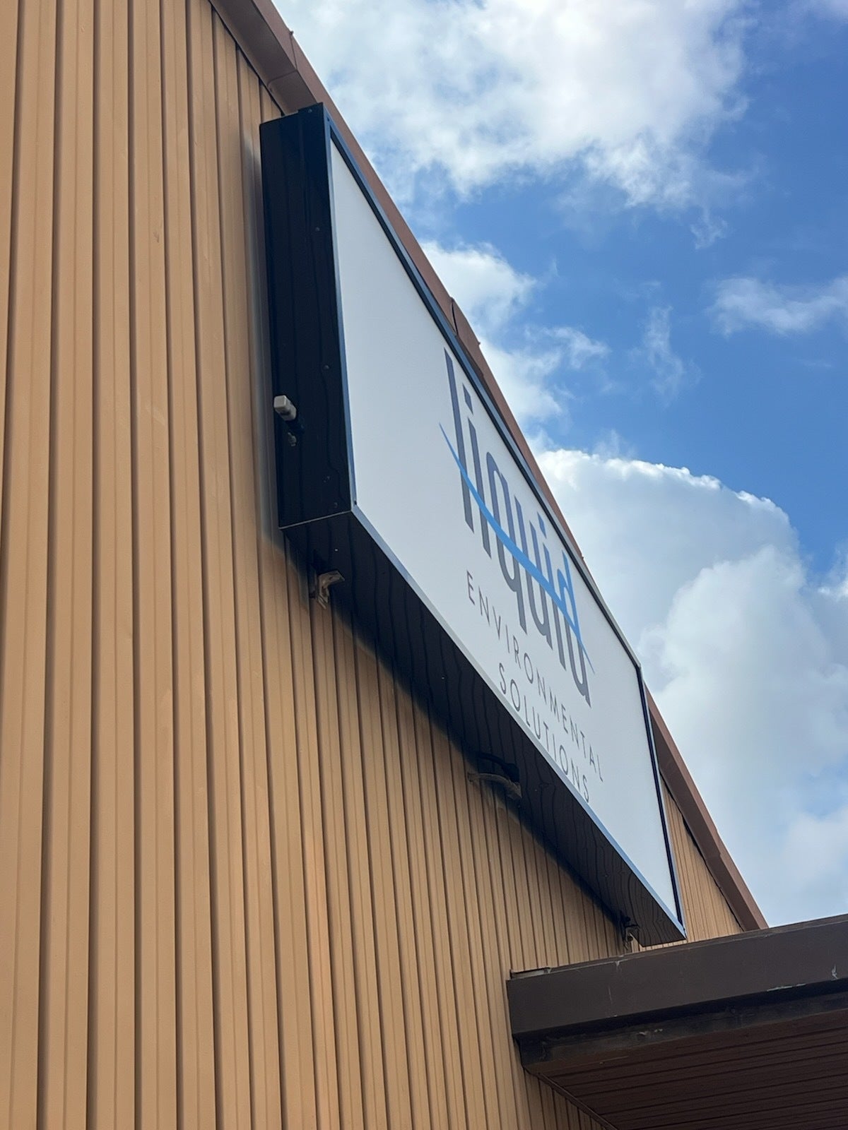 Modernized LED Lightbox Sign for Liquid Environmental Solutions in Riverside, CA