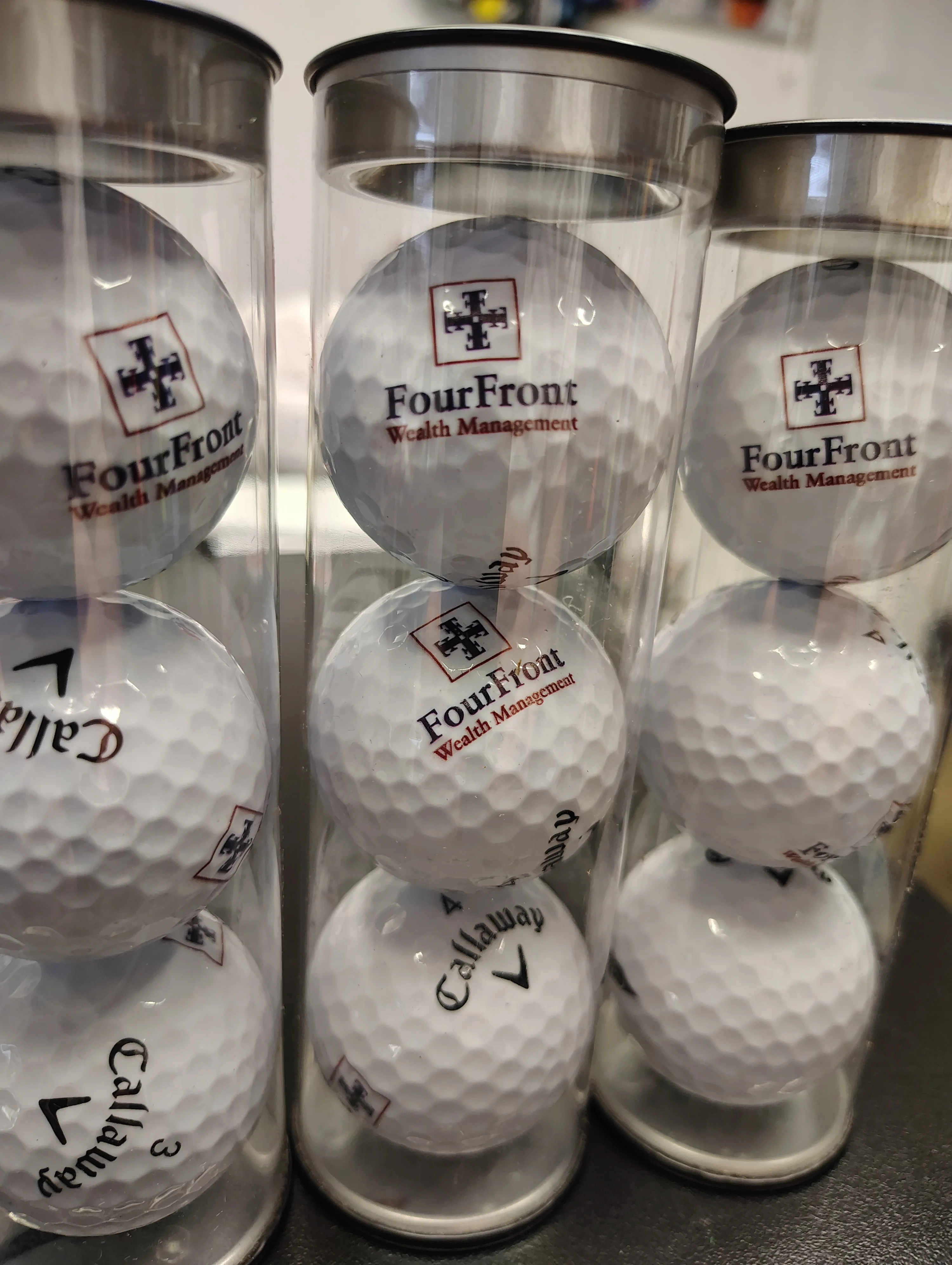 Custom Callaway Warbird Golf Balls in Clear Gift Tubes