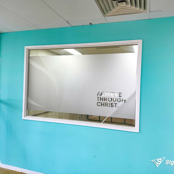 Printed & Cut Window Frosting - Faith Christian School
