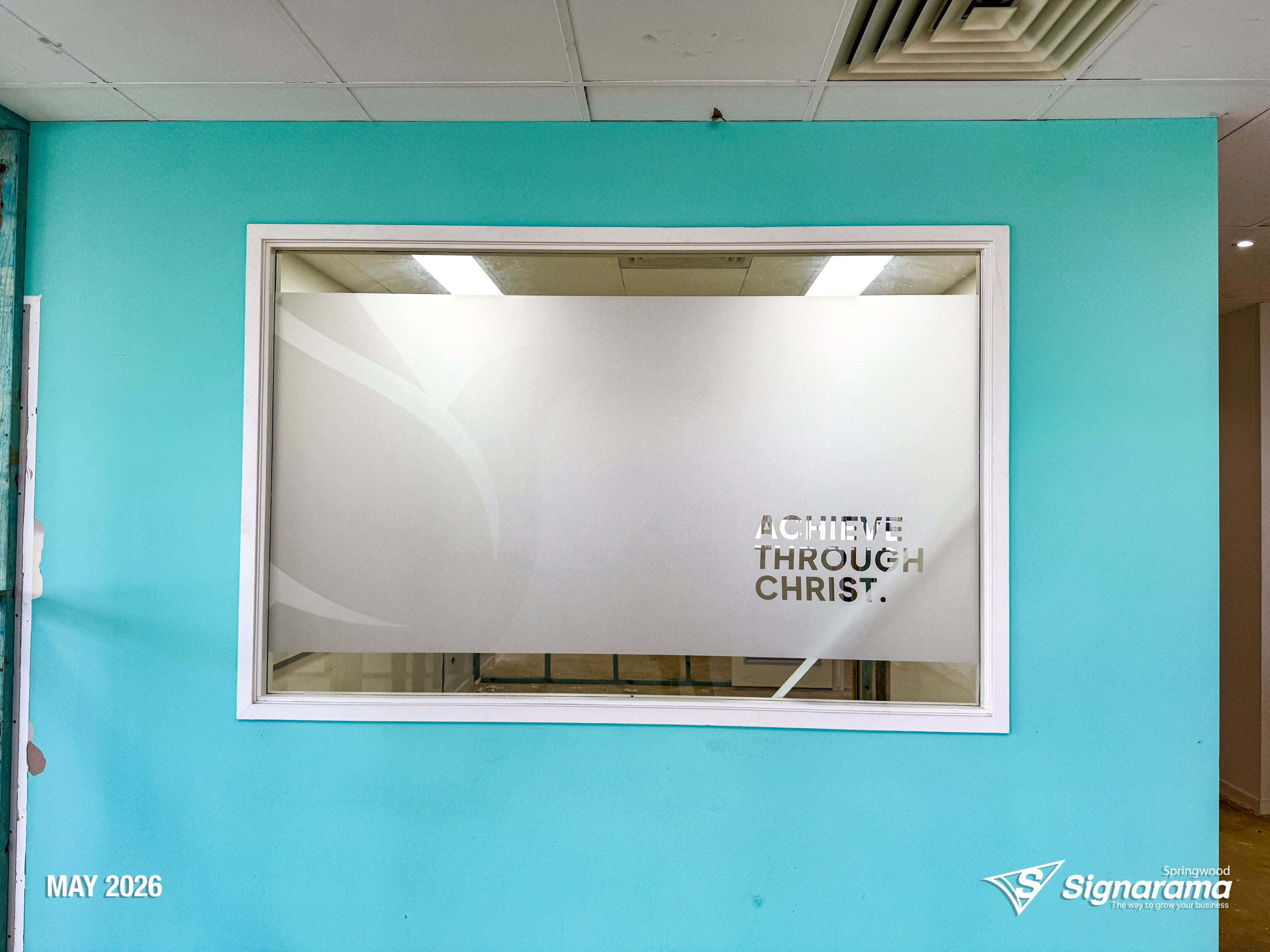 Printed & Cut Window Frosting - Faith Christian School