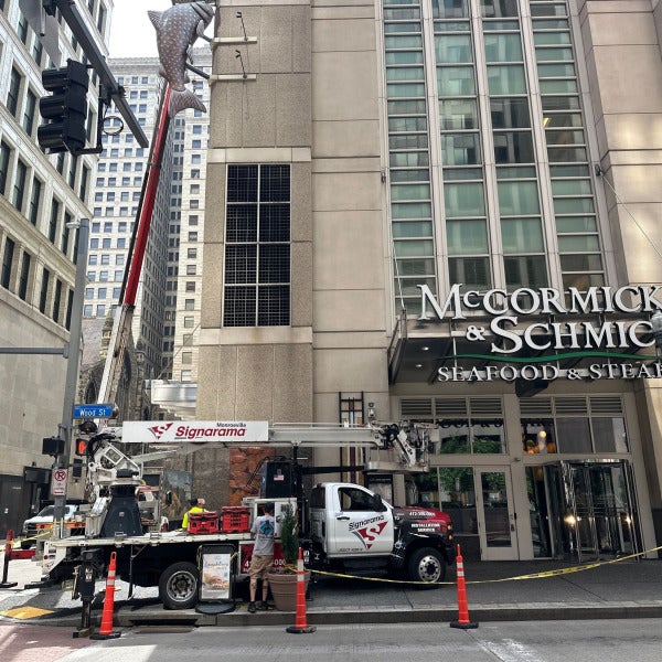 Safe Signage Removal - McCormick & Schmick’s- Pittsburgh
