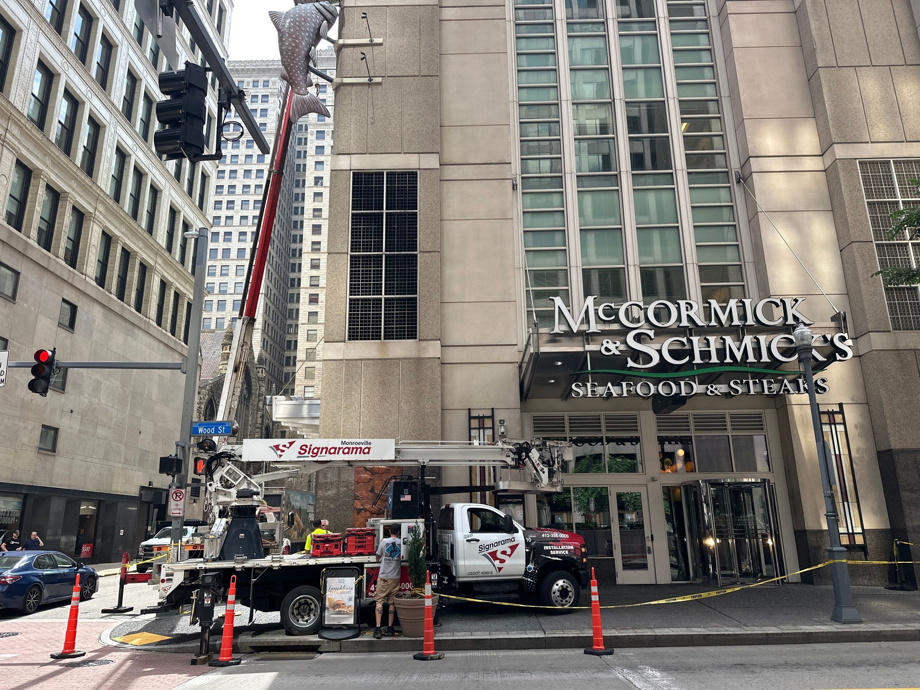 Safe Signage Removal - McCormick & Schmick’s- Pittsburgh