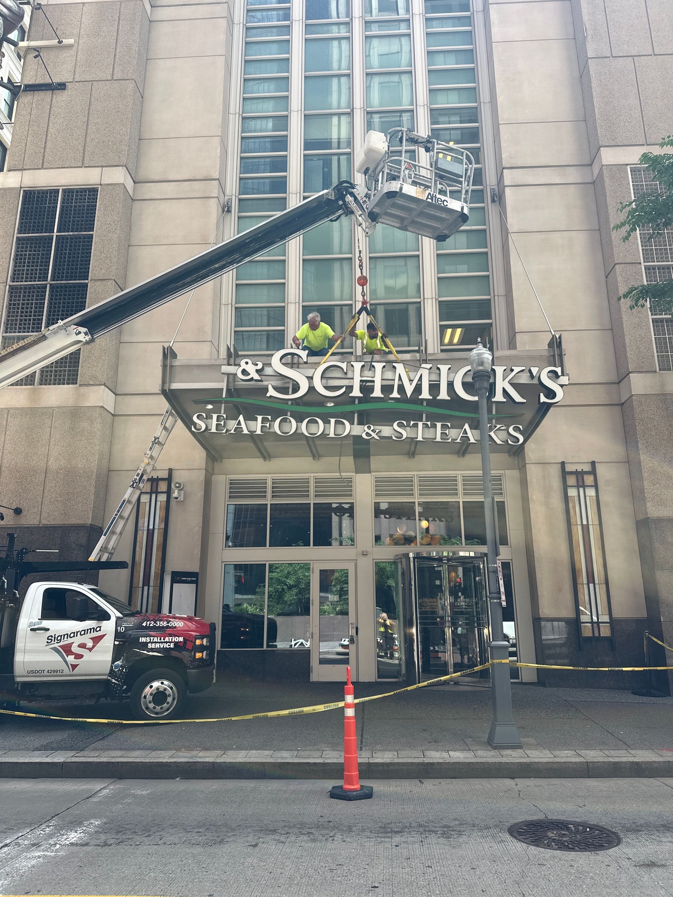Safe Signage Removal - McCormick & Schmick’s- Pittsburgh
