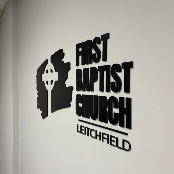 First Baptist Church Leitchfield Signage Project: Custom Interior, Exterior & Wayfinding Signs by Signarama Elizabethtown