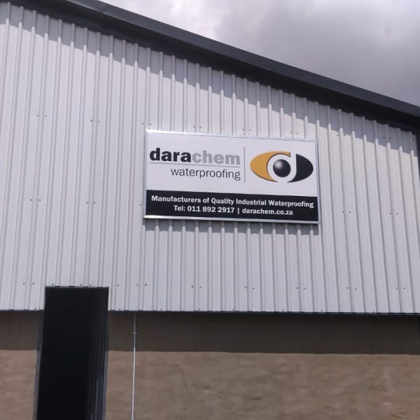 Chromadek Sign on Frame with Aluminium Beading  Boksburg Darachem