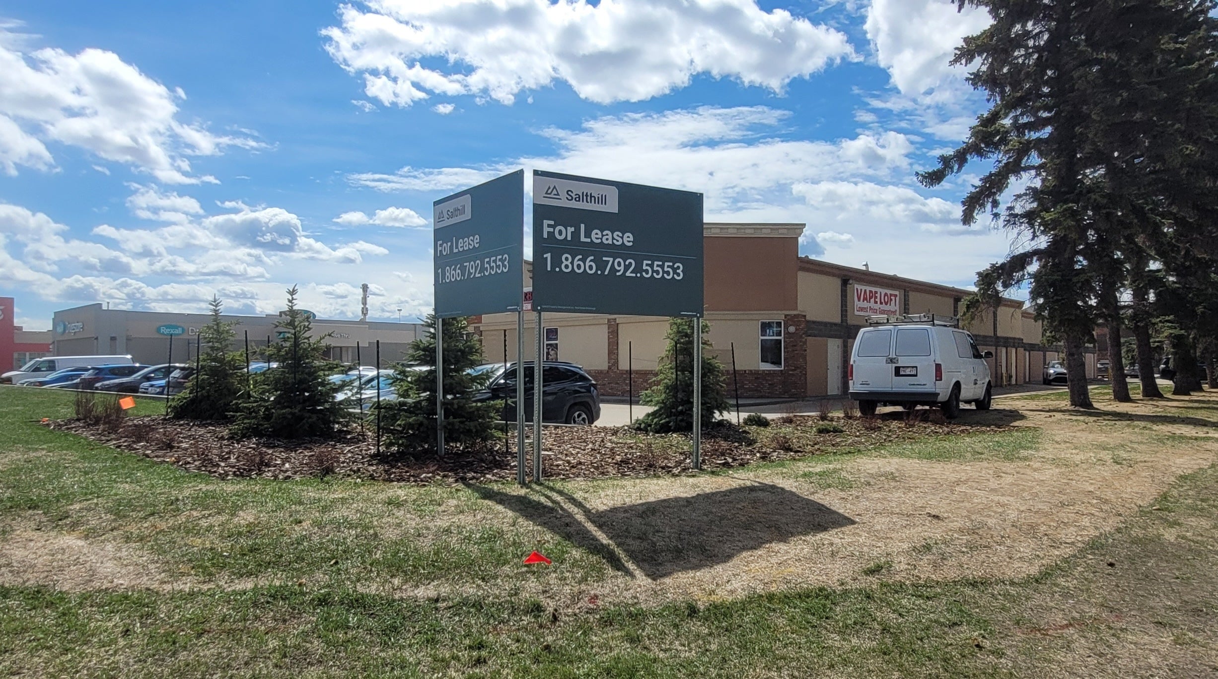 V-Shaped Post & Panel Sign for Salthill Property Management in Edmonton, AB