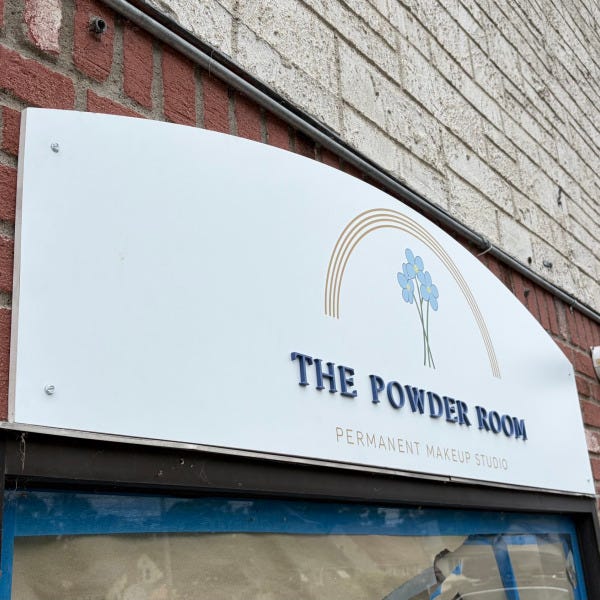 The Powder Room - Raised Letters