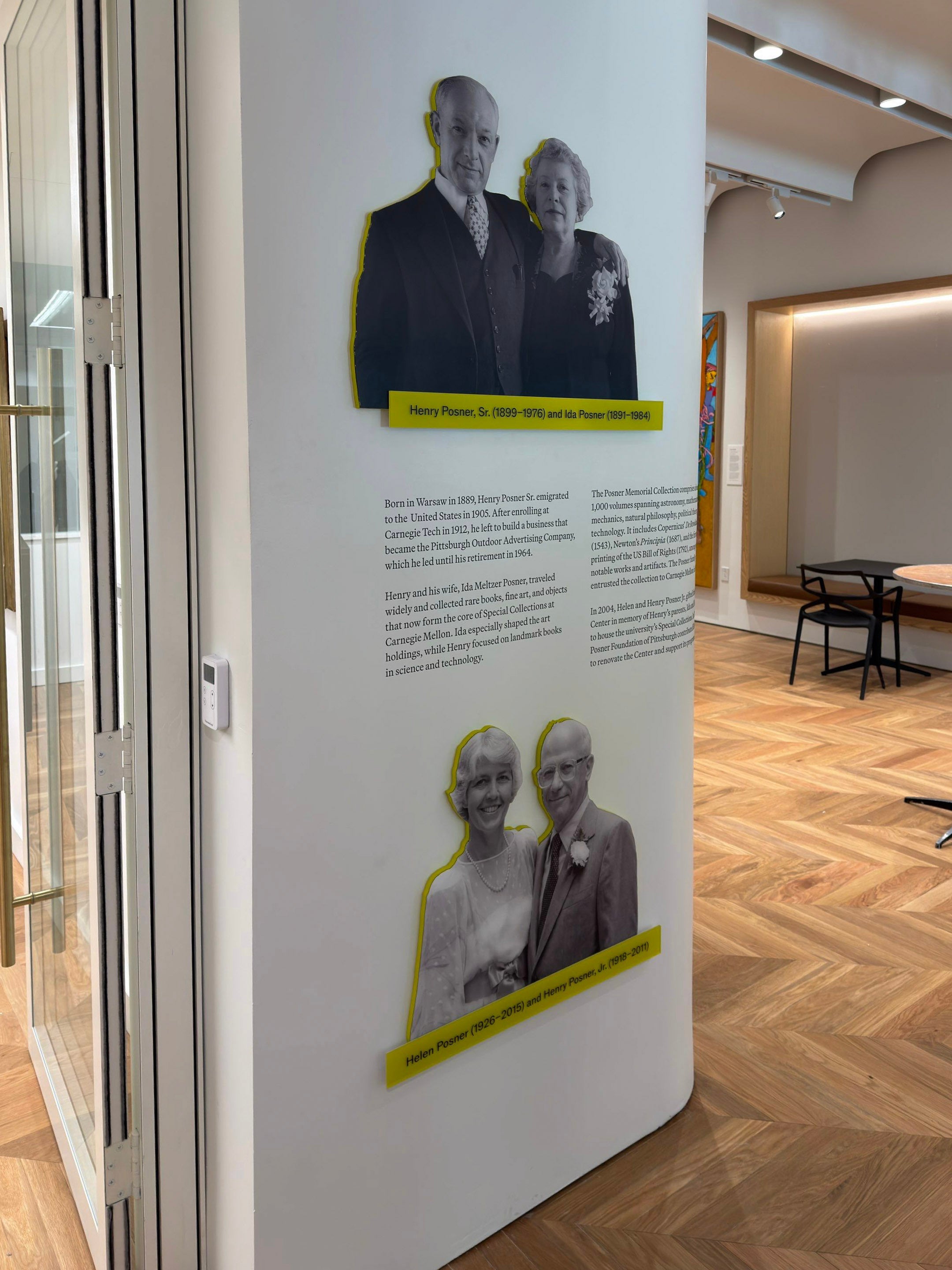 Acrylic Signage & Wall Graphics Honor the Posner Family at Carnegie Mellon University