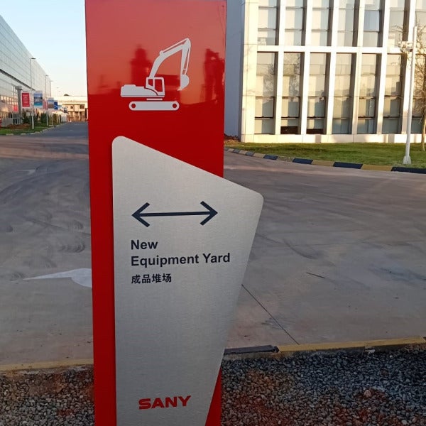 Equipment Yard Directional Pylon Signage  - Boksburg