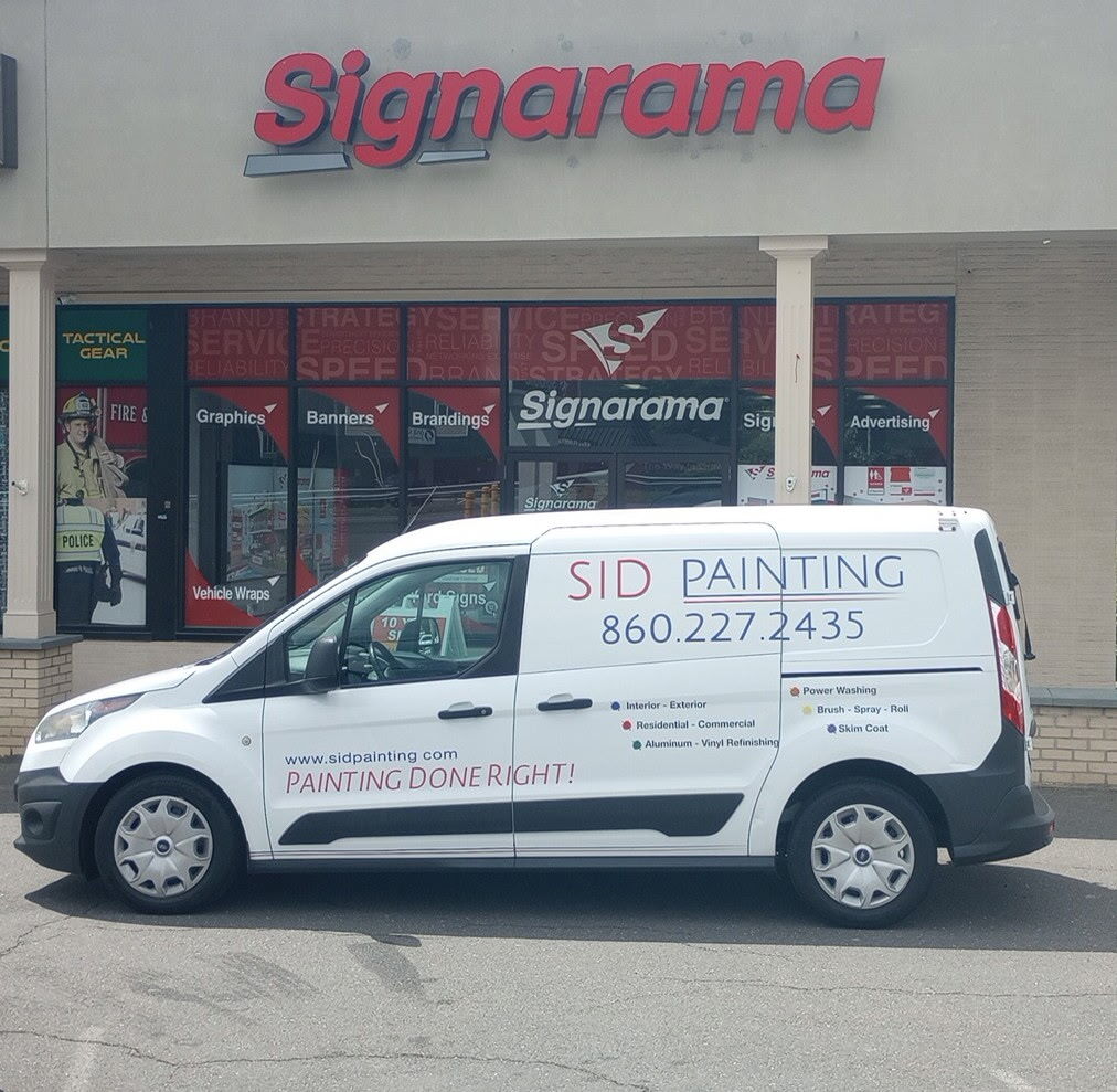 Custom Vehicle Graphics Installation for SID Painting – Contractor Van Graphics in Connecticut