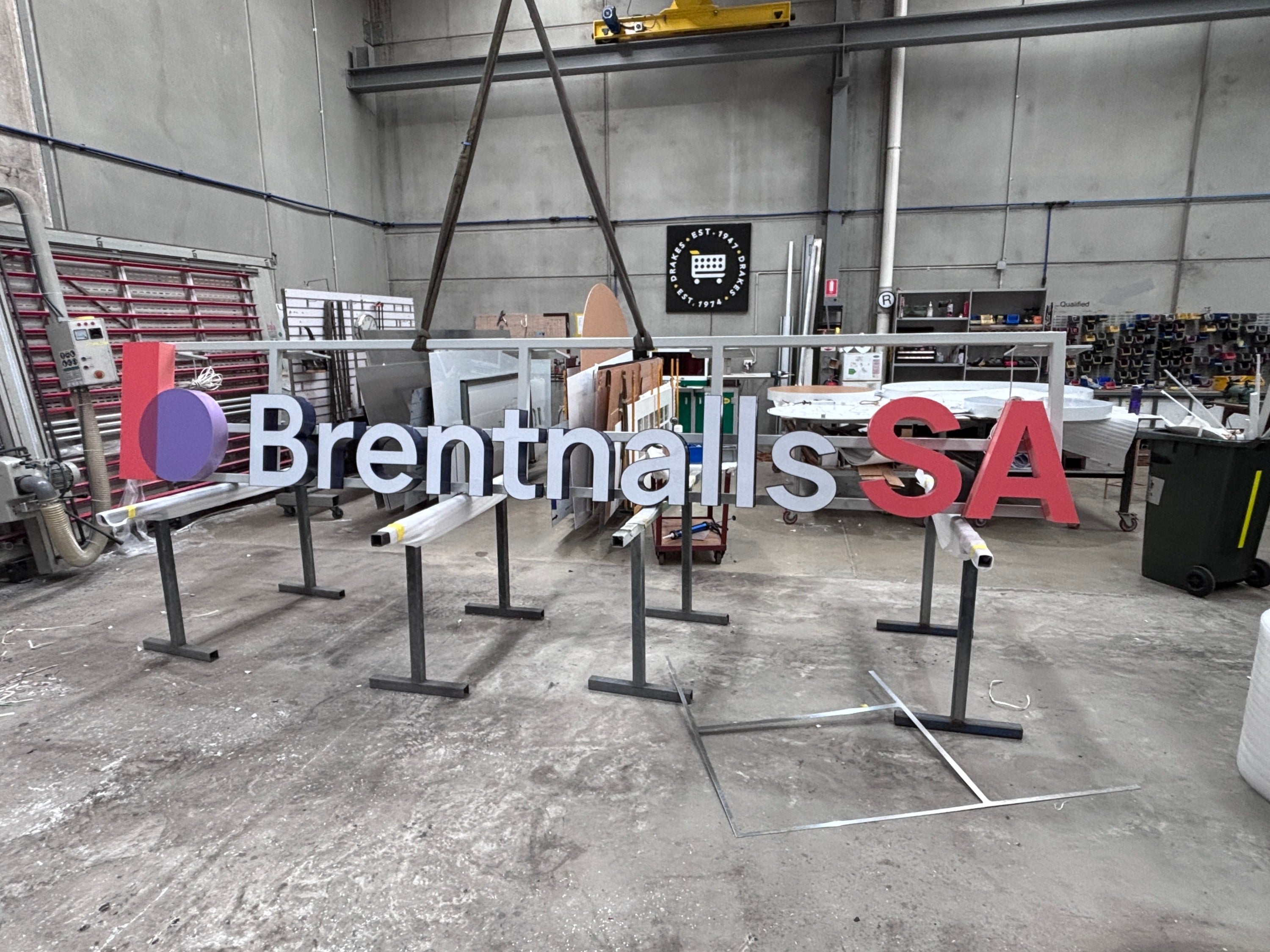 rentnalls' New 3D Illuminated Roof Signage Makes a Bold Statement