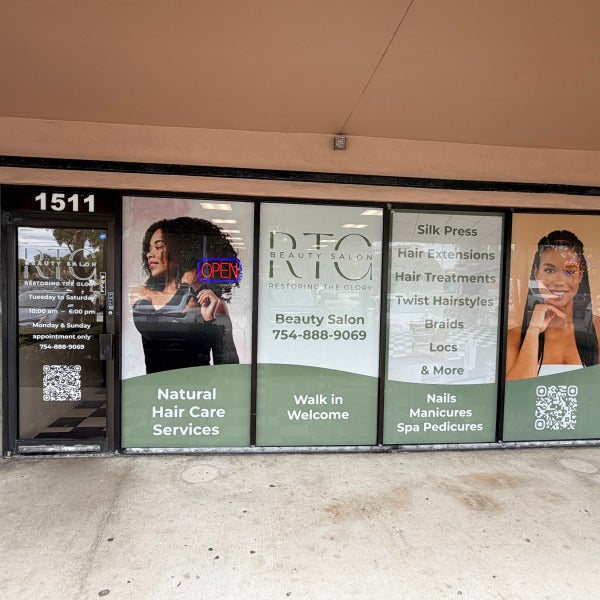 Elevating a hair salon's brand with custom graphics and signage in Pembroke Pines