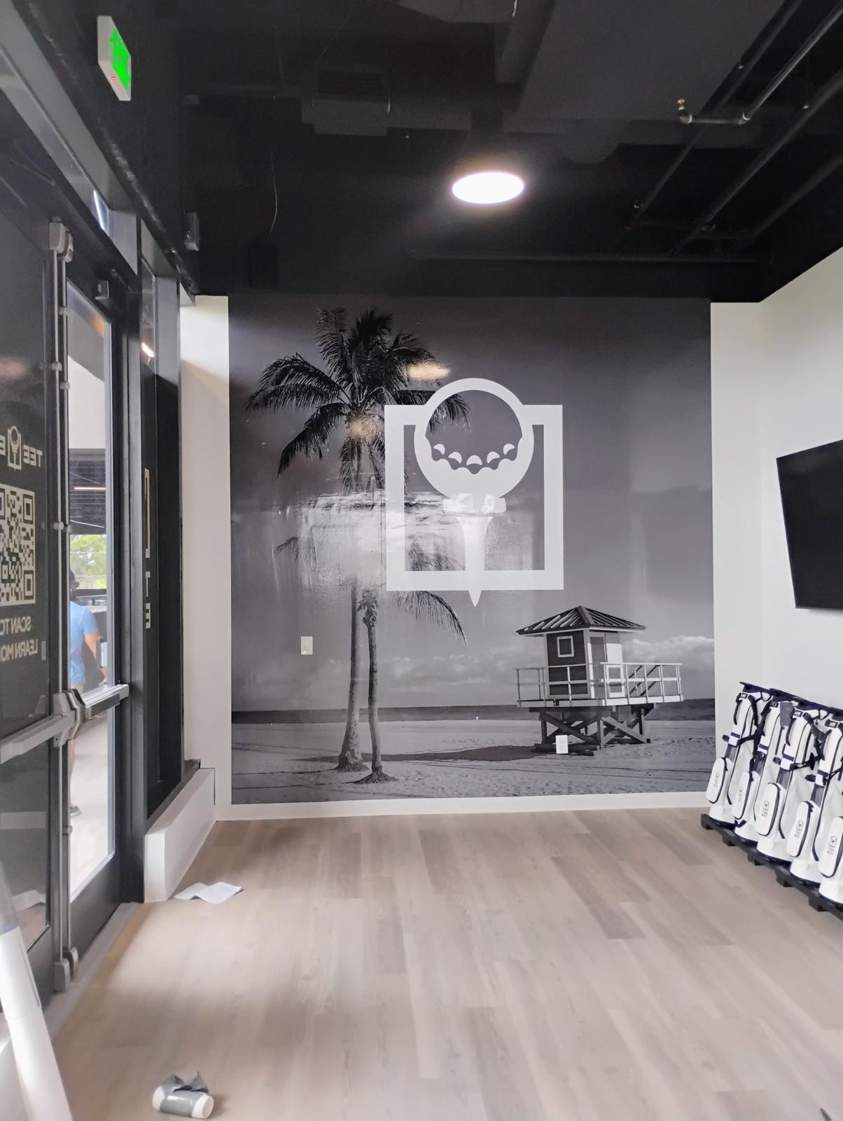 Tee Box Interior Signage & Branding Package in Hallandale Beach, FL