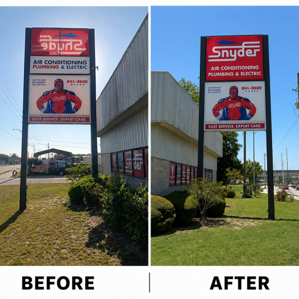 Pylon Sign Pan Face Replacement