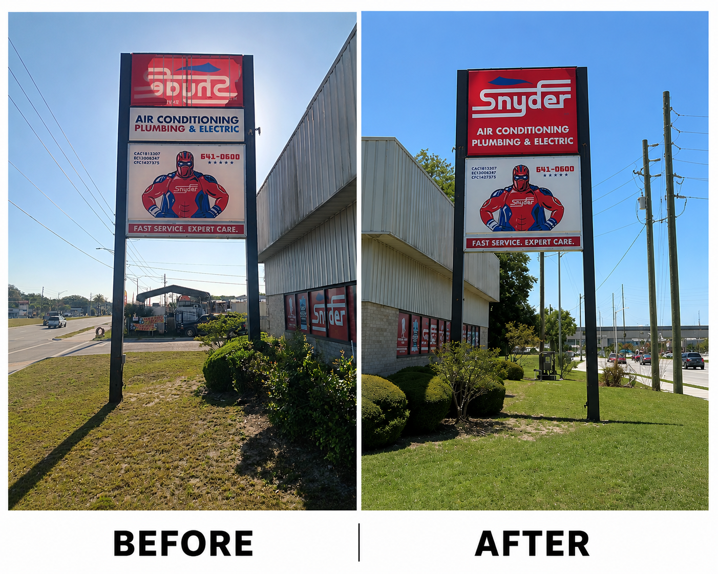 Pylon Sign Pan Face Replacement