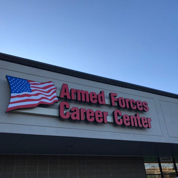 Armed Forces Career Center Channel Letters