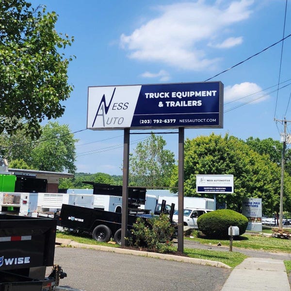 Ness Automotive Pylon Sign
