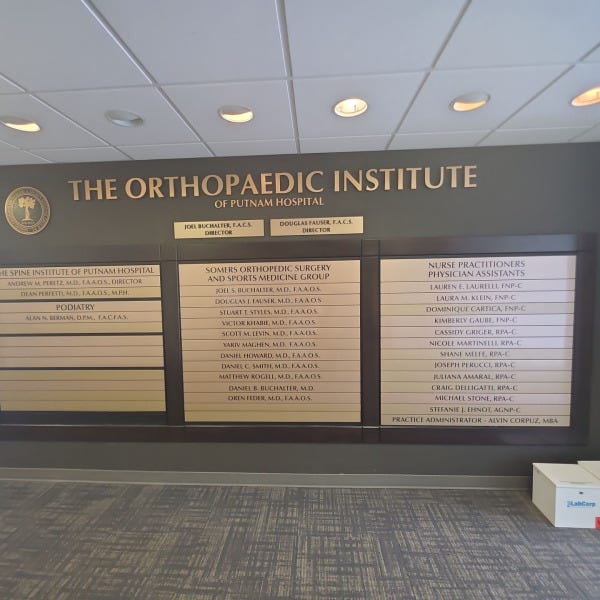 Somers Orthopaedic Directory Sign