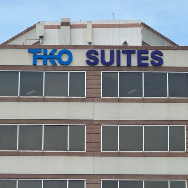 High-Rise Commercial Signage Project: TKO Suites Channel Letters in Vienna, VA