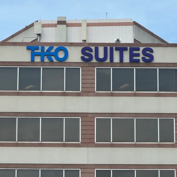 High-Rise Commercial Signage Project: TKO Suites Channel Letters in Vienna, VA