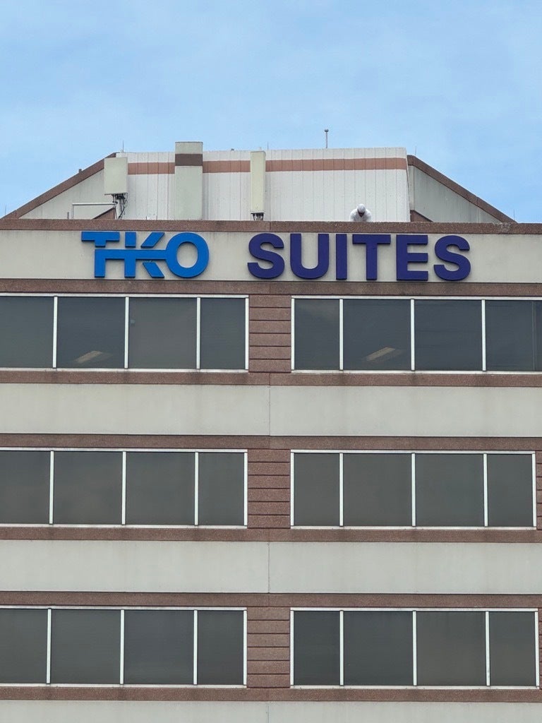 High-Rise Commercial Signage Project: TKO Suites Channel Letters in Vienna, VA