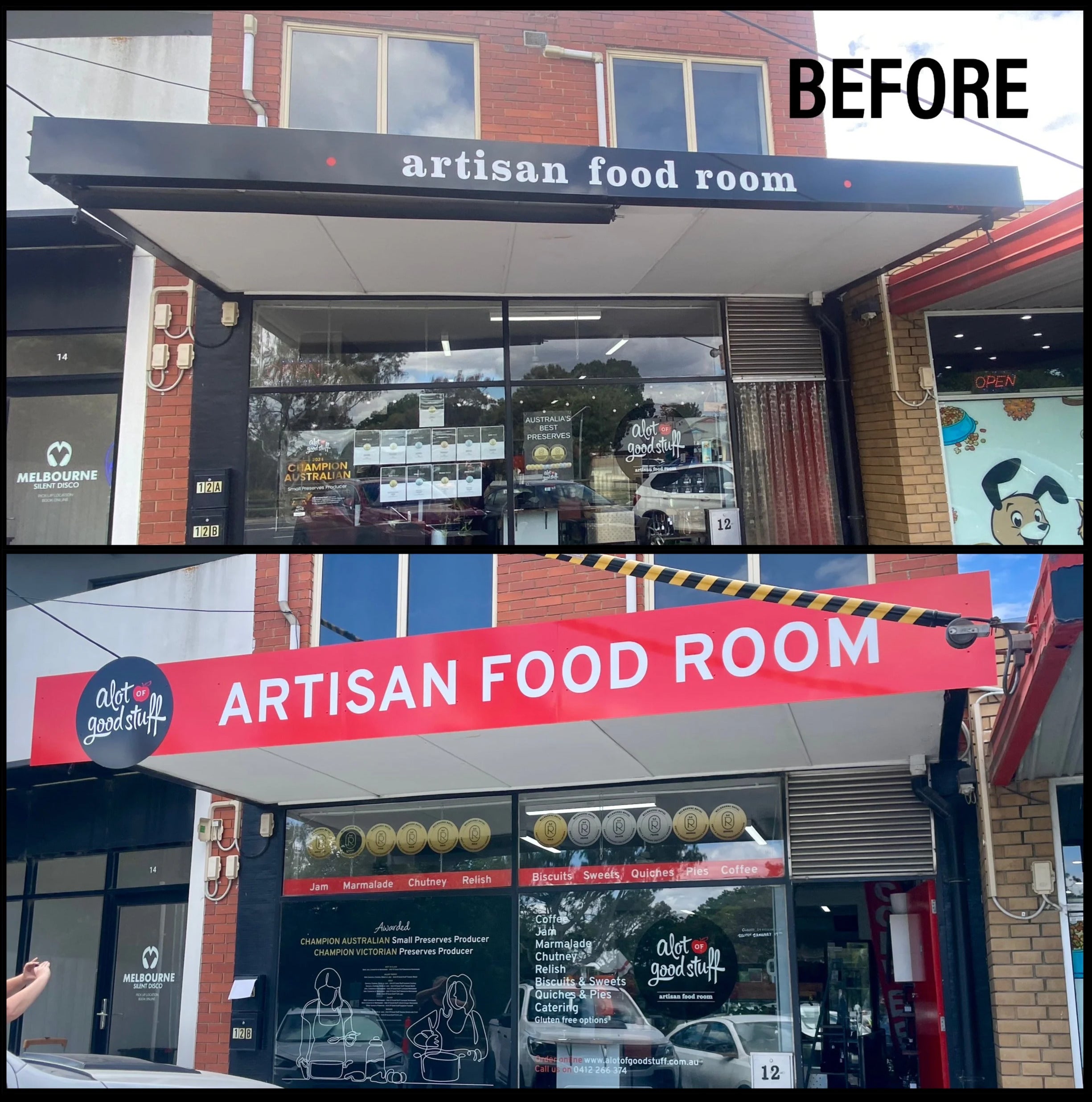 Shop Signage Upgrade - A Lot of Good Stuff - Bulleen VIC.