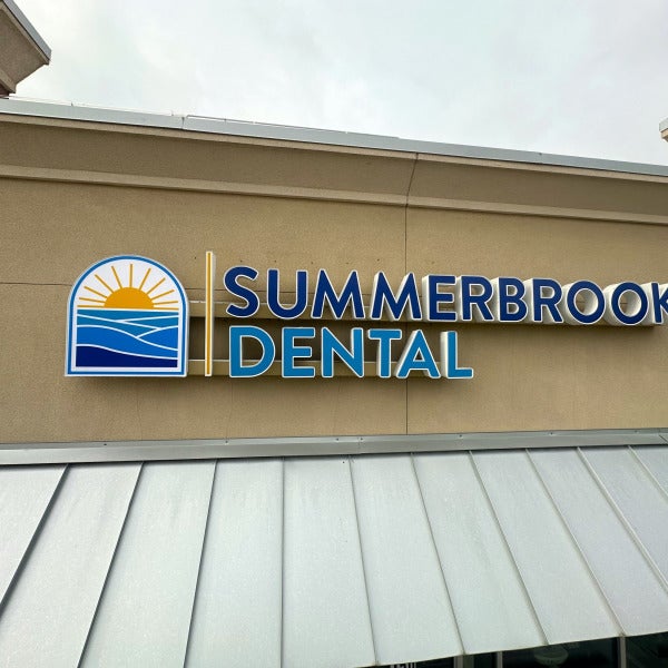 Summerbrook Dental & Implants Acrylic Building Sign Project Done by Signarama North Fort Worth/Keller