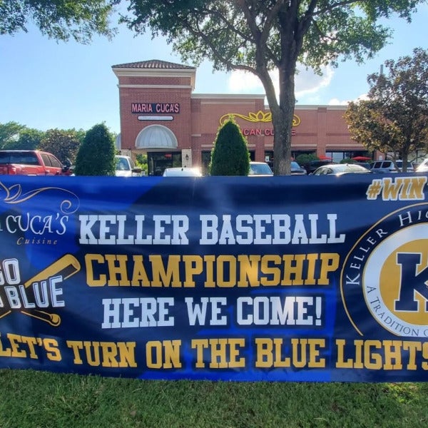 Keller High School Celebration Banner for Maria Cucas done by Signarama North Fort Worth/Keller