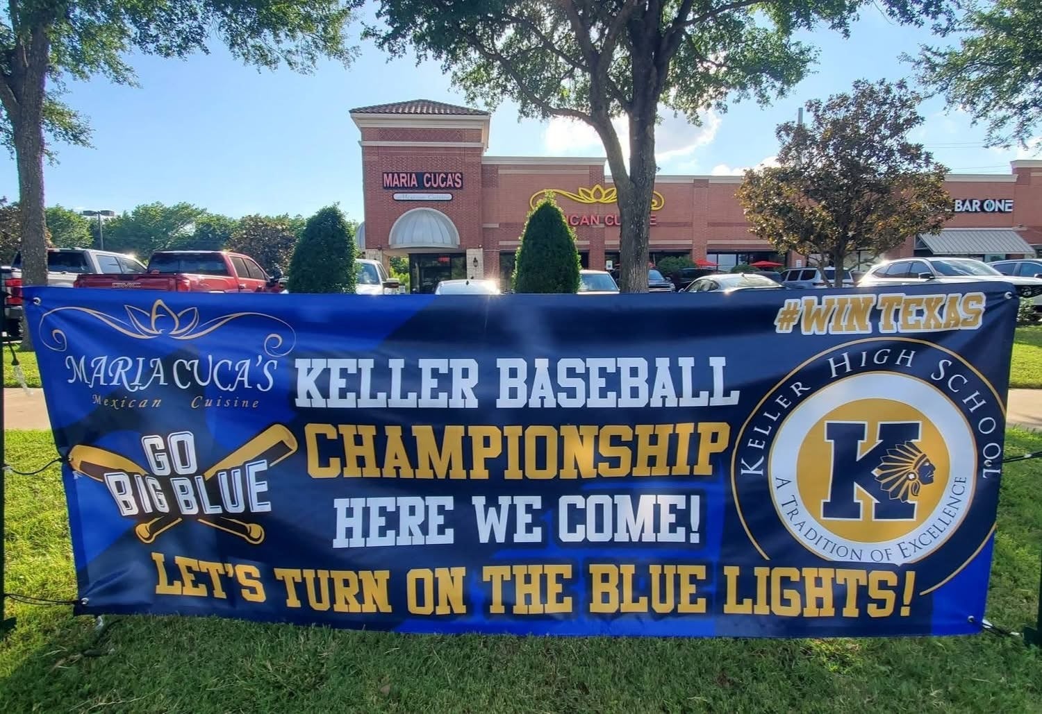 Keller High School Celebration Banner for Maria Cucas done by Signarama North Fort Worth/Keller