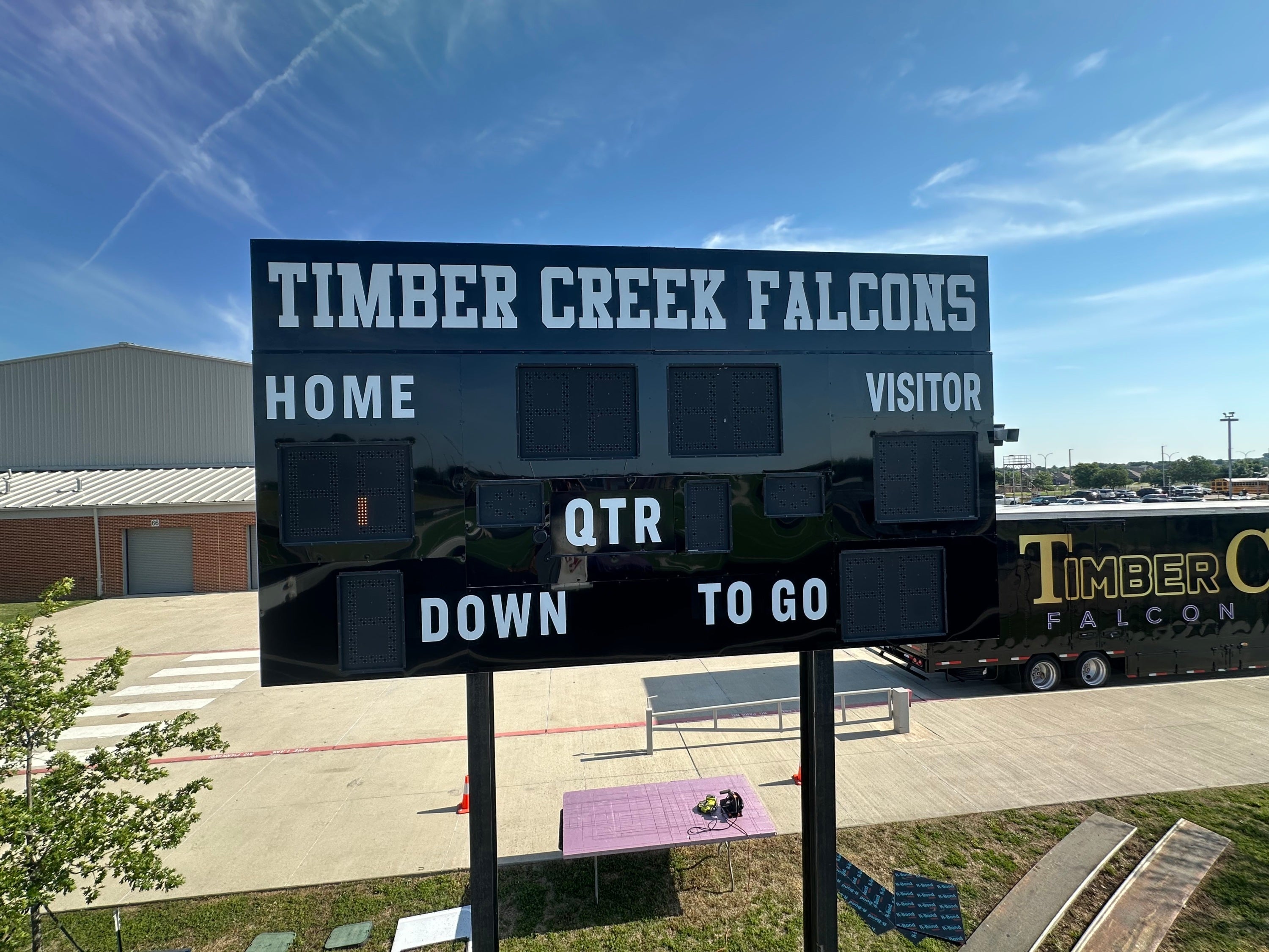 Scoreboard Reface at Timber Creek High School Done by Signarama North Fort Worth/Keller
