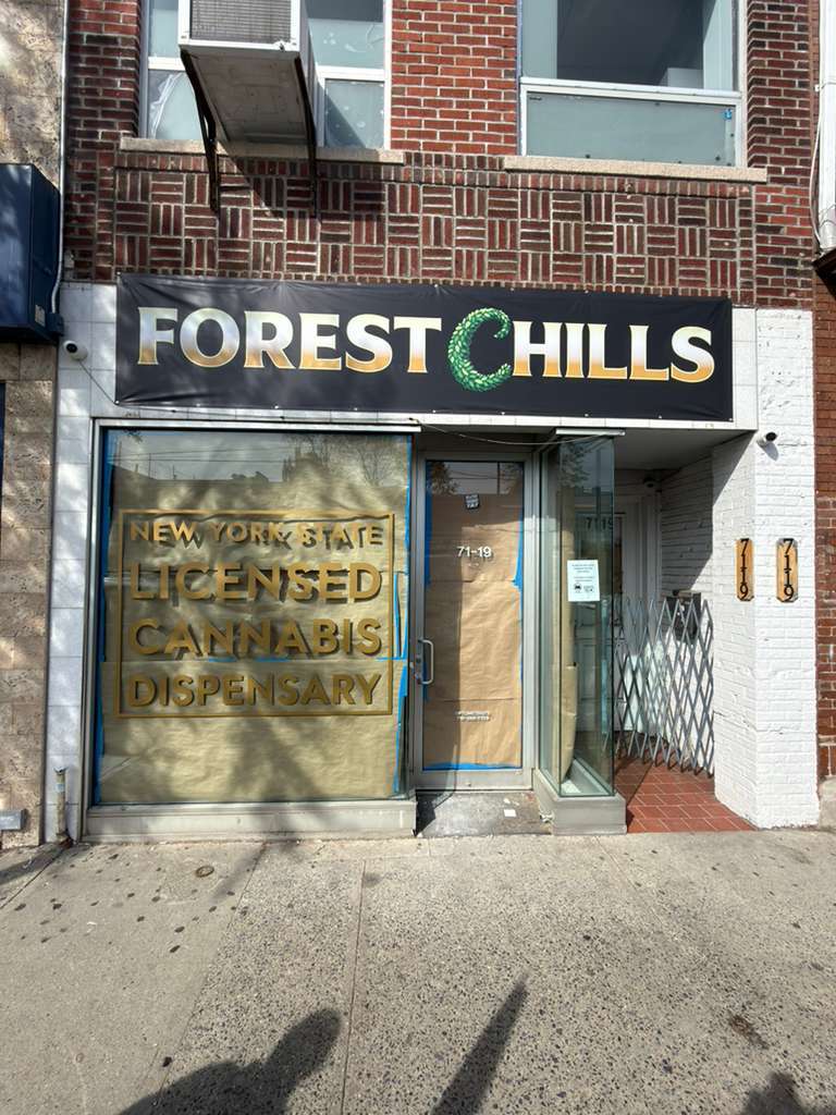 Temporary Storefront Banner & Window Graphics for Forest Chills Dispensary