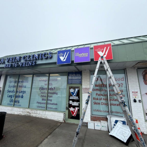 Complete Storefront Sign Package for USA Vein Clinics