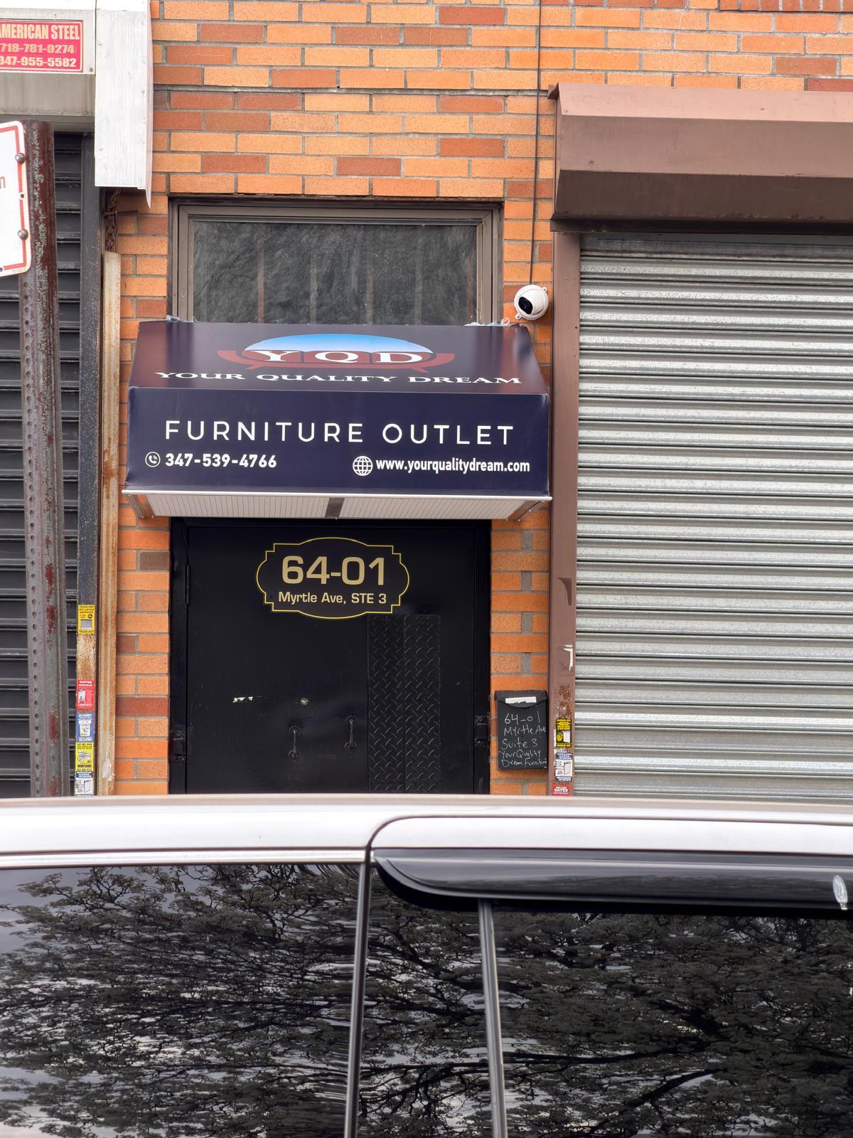 Custom Storefront Sign & Awning for Your Quality Dream Furniture Outlet