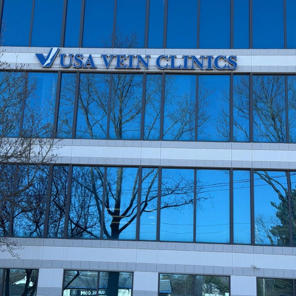 3rd Story Illuminated Channel Letters for USA Vein Clinics Tinton Falls NJ