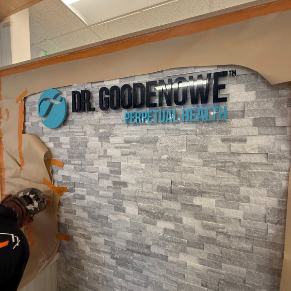 Interior Reception Signage for Dr.Goodenowe Perpetual Health | Signarama Temecula