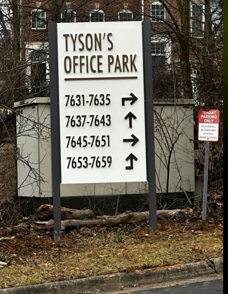 Custom Monument & Wayfinding Signage for Tysons Office Park | Signarama Tysons Corner