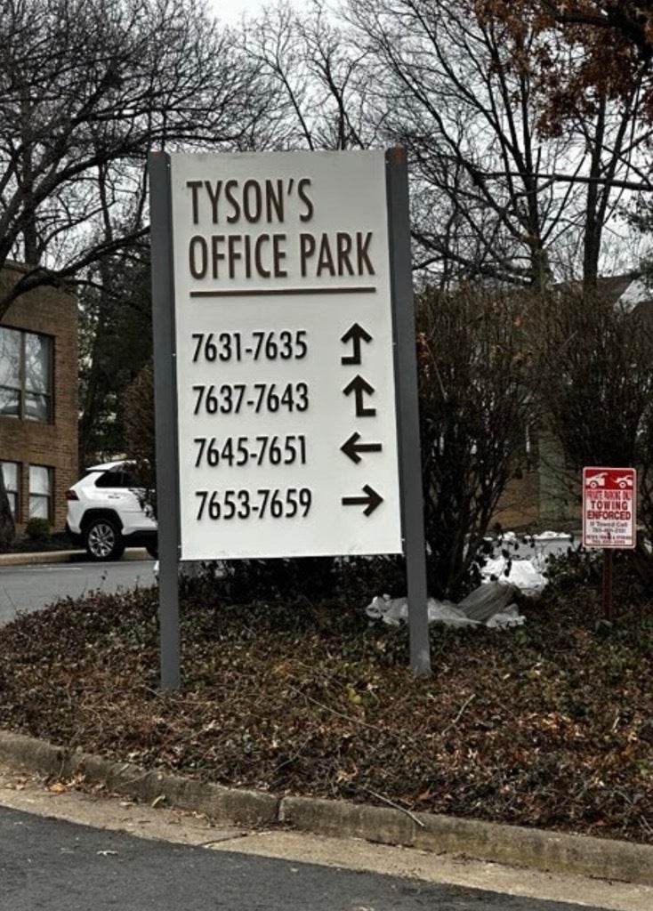 Custom Monument & Wayfinding Signage for Tysons Office Park | Signarama Tysons Corner