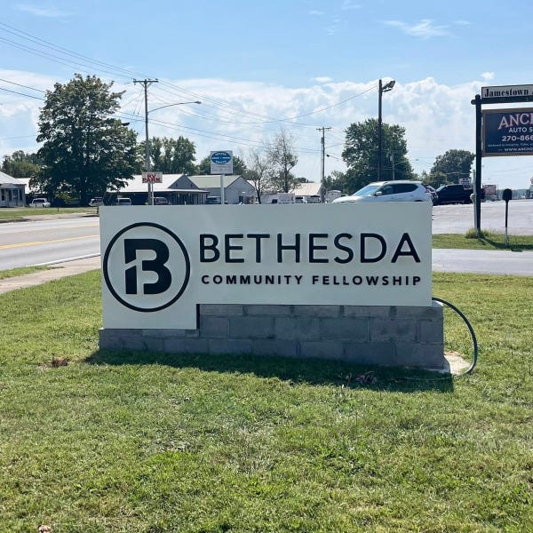 Bethesda Community Fellowship Sign