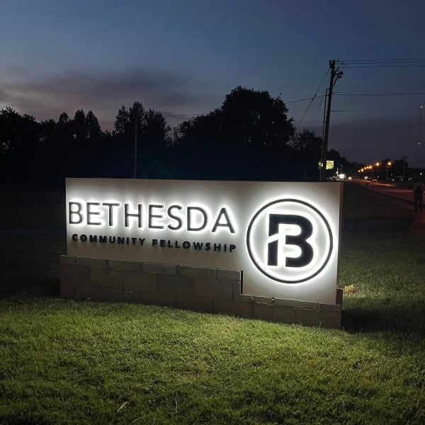 Bethesda Community Fellowship Sign -Lit-