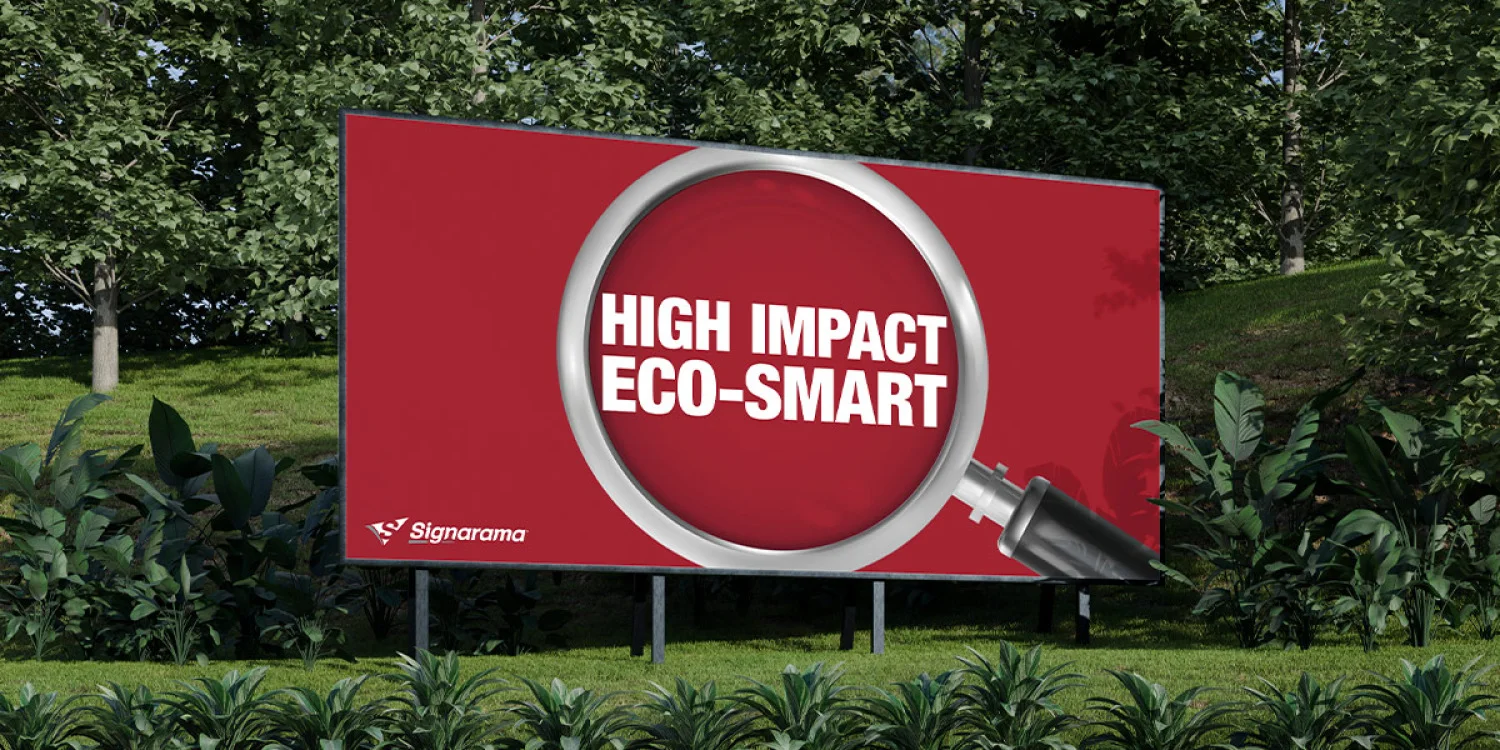 High-impact signage solutions with eco-friendly options.