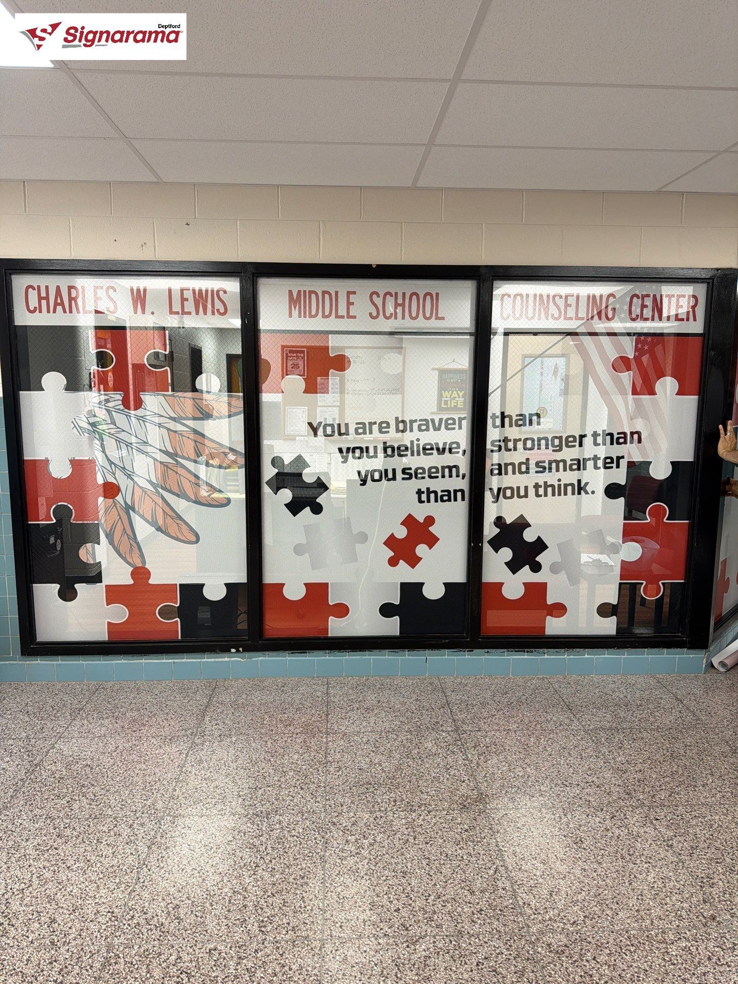 School Window Graphic in Blackwood