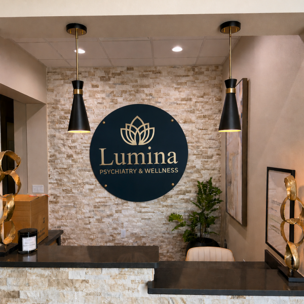 Elegant Lobby Sign Installed for Lumina Psychiatry & Wellness