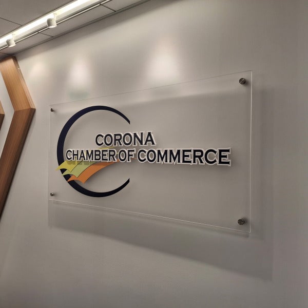 Custom Reception Sign for the Corona Chamber of Commerce