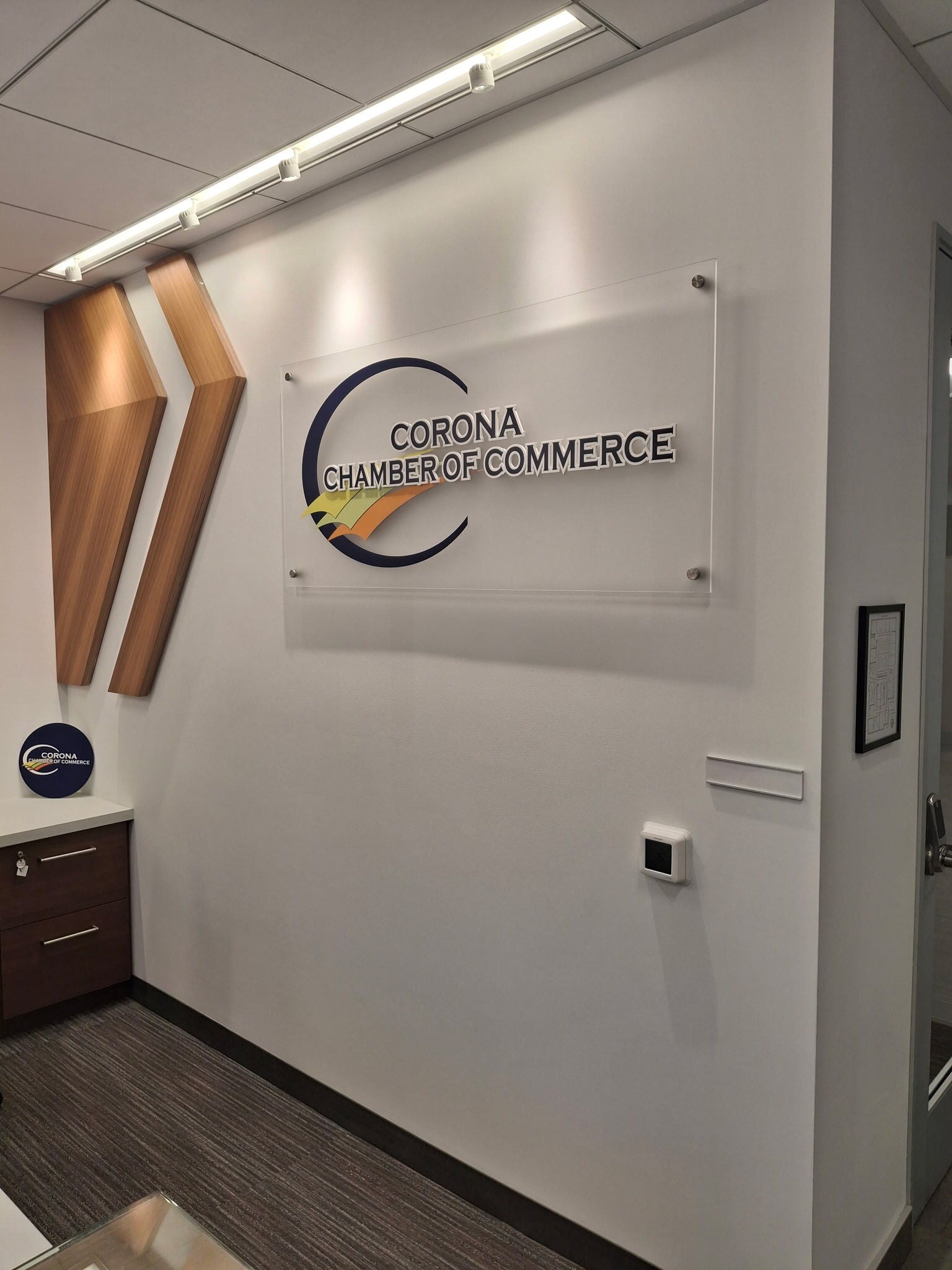Custom Reception Sign for the Corona Chamber of Commerce